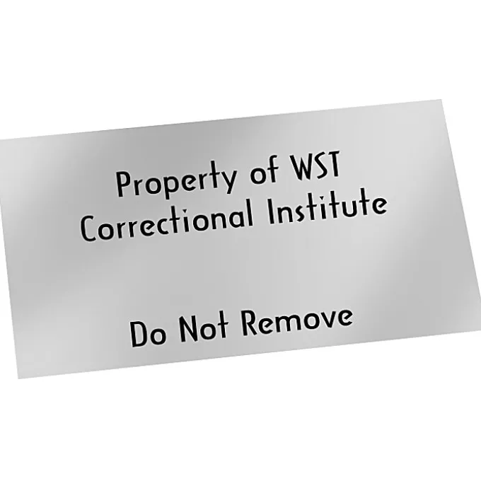 Tamper Evident Chrome Sticker - M