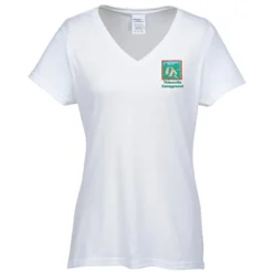 Team Favorite Blended V-Neck T-Shirt - Ladies' - Embroidered