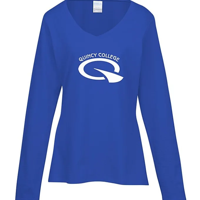 Team Favorite 4.5-oz V-Neck Long Sleeve T-Shirt - Ladies' - Screen