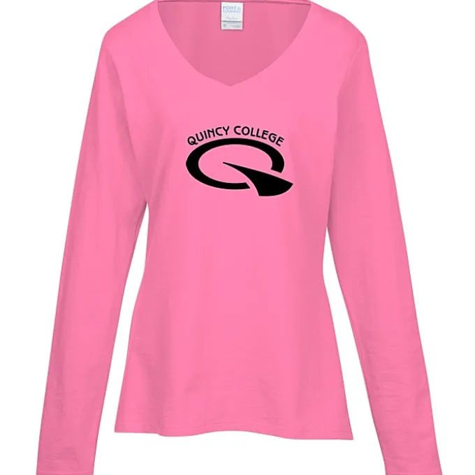 Team Favorite 4.5-oz V-Neck Long Sleeve T-Shirt - Ladies' - Screen