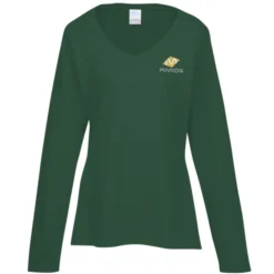 Team Favorite 4.5-oz V-Neck Long Sleeve T-Shirt - Ladies' - Embroidered