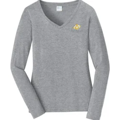 Team Favorite 4.5-oz V-Neck Long Sleeve T-Shirt - Ladies' - Embroidered