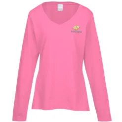 Team Favorite 4.5-oz V-Neck Long Sleeve T-Shirt - Ladies' - Embroidered