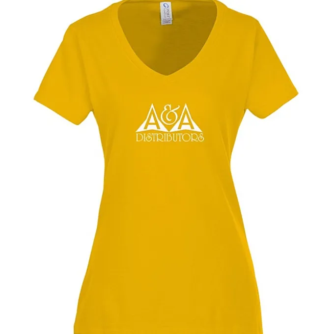 Team Favorite 4.5-oz V-Neck T-Shirt - Ladies' - Screen