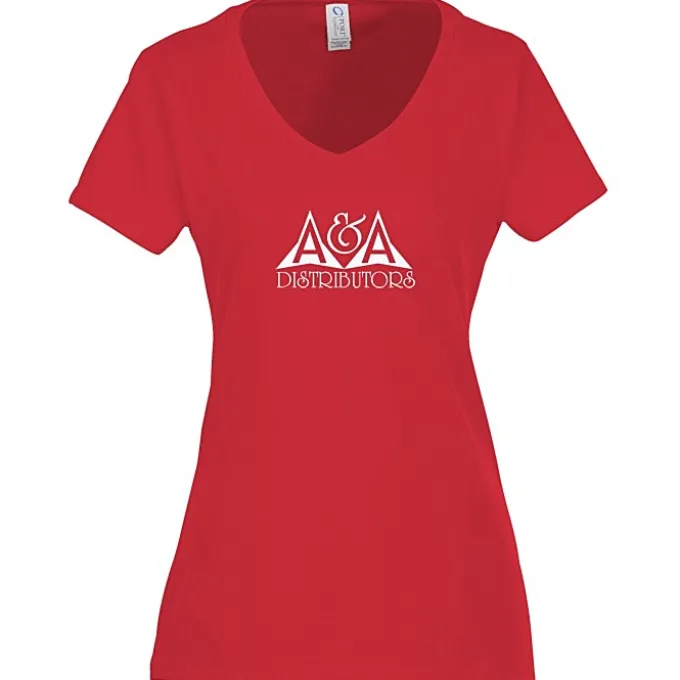 Team Favorite 4.5-oz V-Neck T-Shirt - Ladies' - Screen