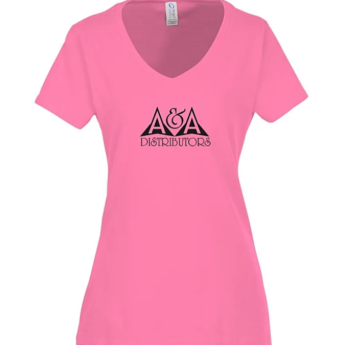 Team Favorite 4.5-oz V-Neck T-Shirt - Ladies' - Screen