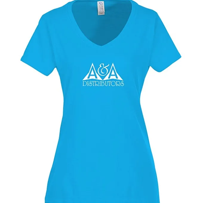 Team Favorite 4.5-oz V-Neck T-Shirt - Ladies' - Screen
