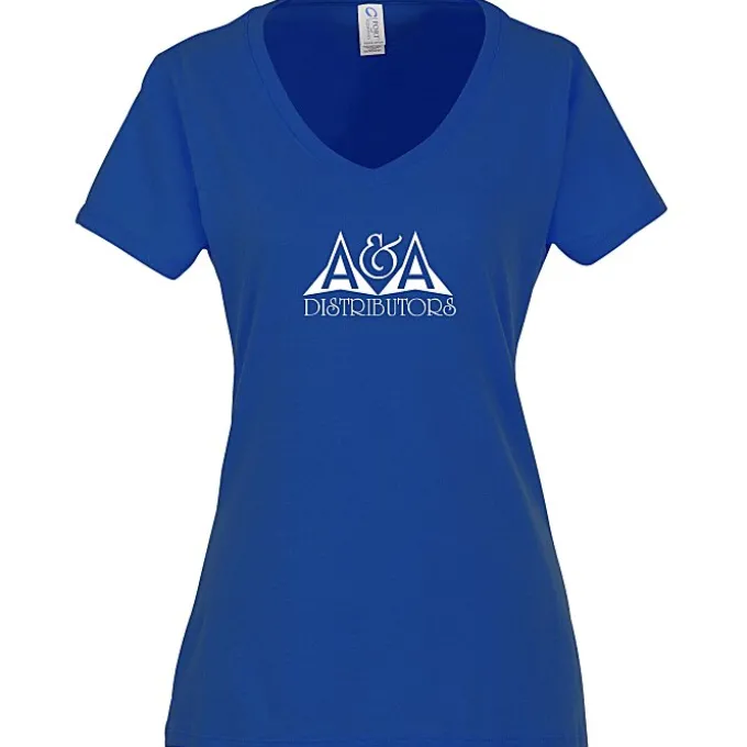 Team Favorite 4.5-oz V-Neck T-Shirt - Ladies' - Screen
