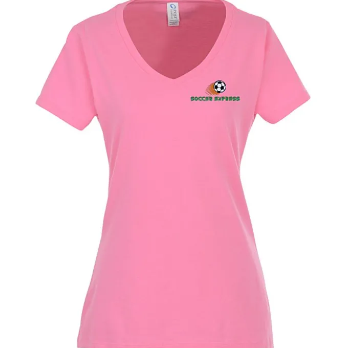 Team Favorite 4.5-oz V-Neck T-Shirt - Ladies' - Embroidered