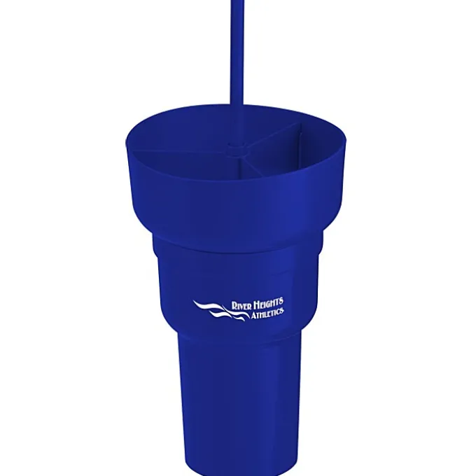 Team 365 Stadium Tumbler with Straw and Snack Bowl - 28 oz - 24 hr