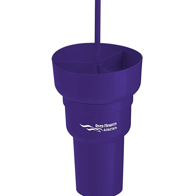 Team 365 Stadium Tumbler with Straw and Snack Bowl - 28 oz - 24 hr