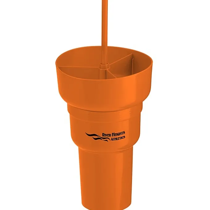 Team 365 Stadium Tumbler with Straw and Snack Bowl - 28 oz - 24 hr