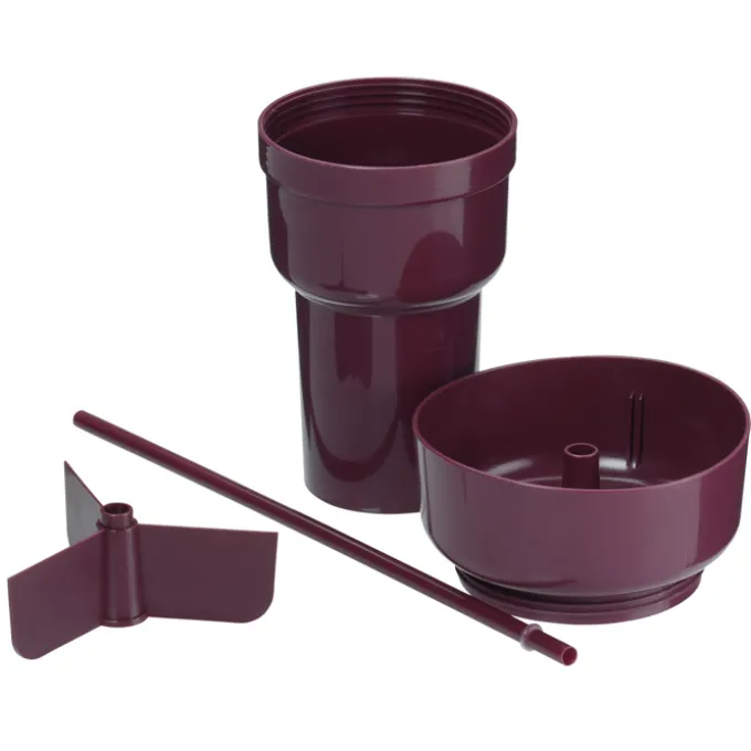 Team 365 Stadium Tumbler with Straw and Snack Bowl - 28 oz - 24 hr
