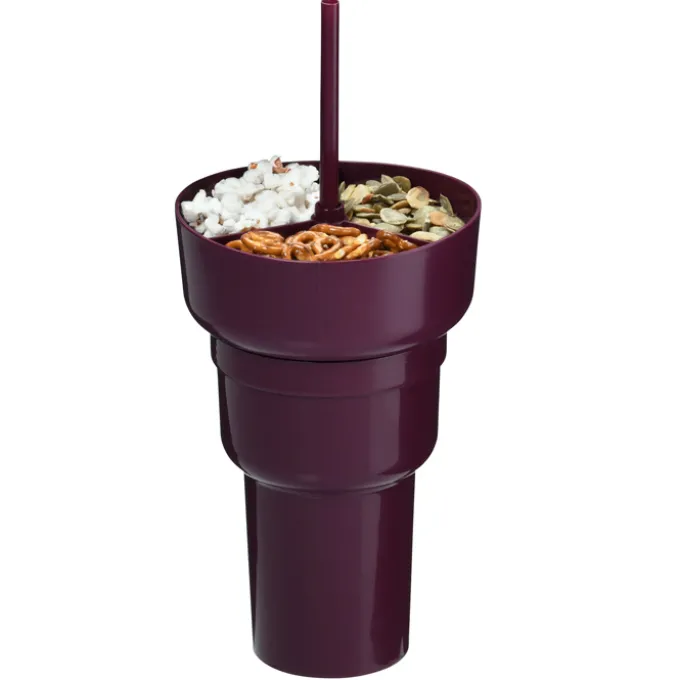 Team 365 Stadium Tumbler with Straw and Snack Bowl - 28 oz - 24 hr