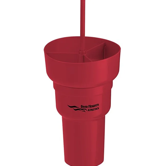 Team 365 Stadium Tumbler with Straw and Snack Bowl - 28 oz - 24 hr