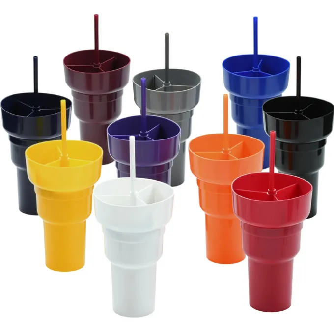 Team 365 Stadium Tumbler with Straw and Snack Bowl - 28 oz - 24 hr