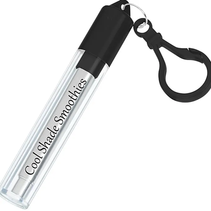 Telescopic Stainless Straw in Carabiner Case