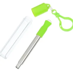 Telescopic Stainless Straw in Carabiner Case - 24 hr