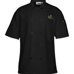Ten Button Short Sleeve Chef Coat with Mesh Back - 24 hr