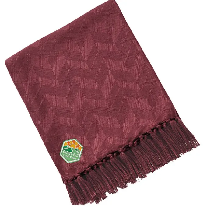 Textured Herringbone Woven Blanket