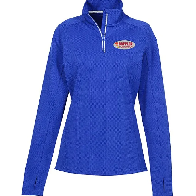Textured 1/4-Zip Performance Pullover - Ladies'