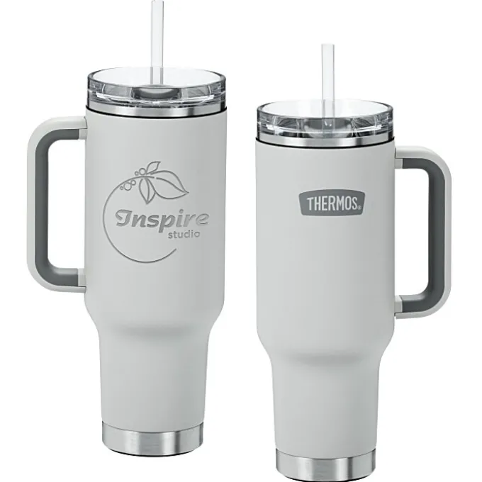 Thermos Vacuum Mug with Straw - 40 oz. - Laser Engraved