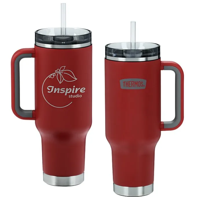 Thermos Vacuum Mug with Straw - 40 oz. - Laser Engraved