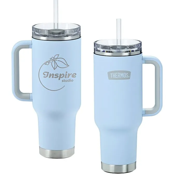 Thermos Vacuum Mug with Straw - 40 oz. - Laser Engraved