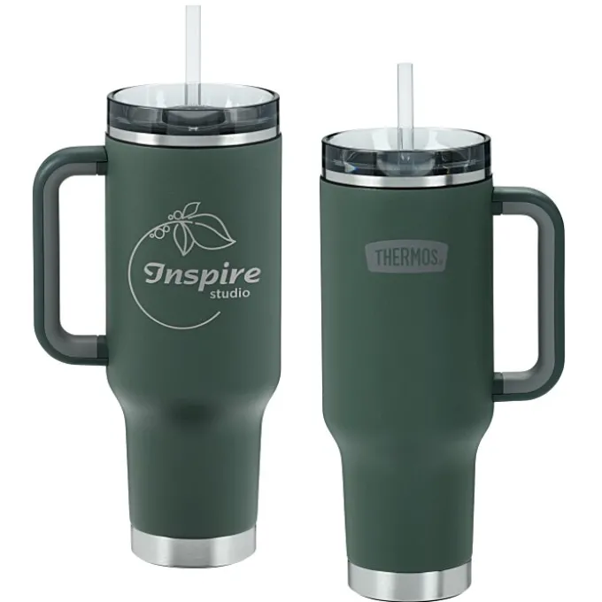 Thermos Vacuum Mug with Straw - 40 oz. - Laser Engraved