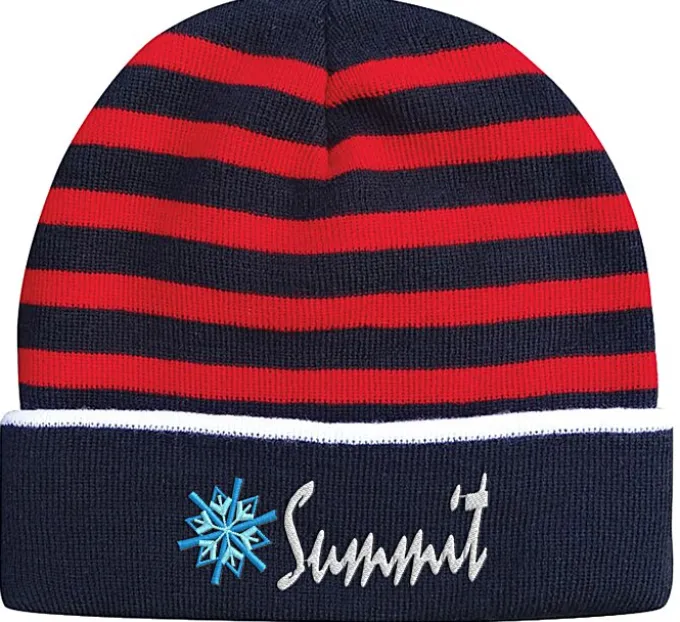 Thin Stripes Cuffed Beanie