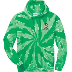 Tie-Dye Swirl Hoodie - Embroidered