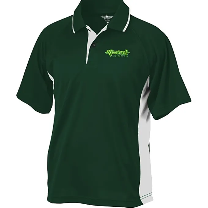 Tipped Colorblock Wicking Polo - Men's - Embroidered