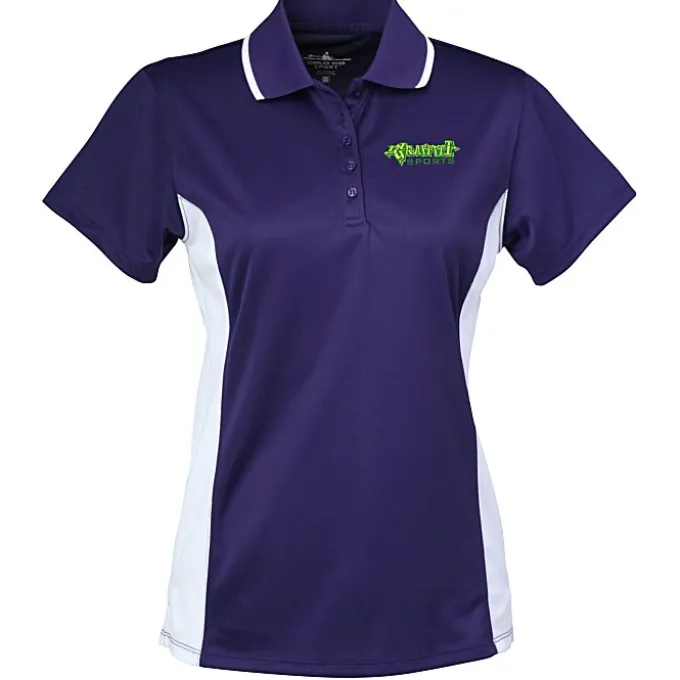 Tipped Colorblock Wicking Polo - Ladies' - Embroidered
