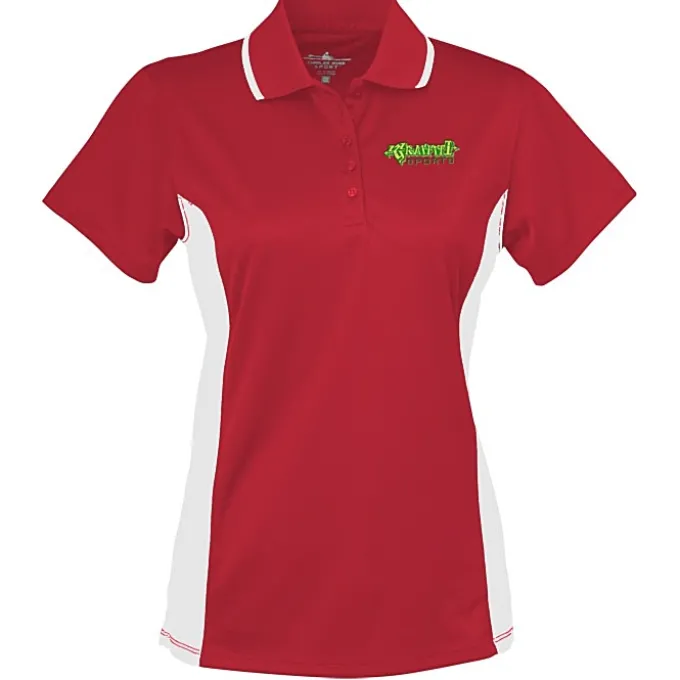 Tipped Colorblock Wicking Polo - Ladies' - Embroidered