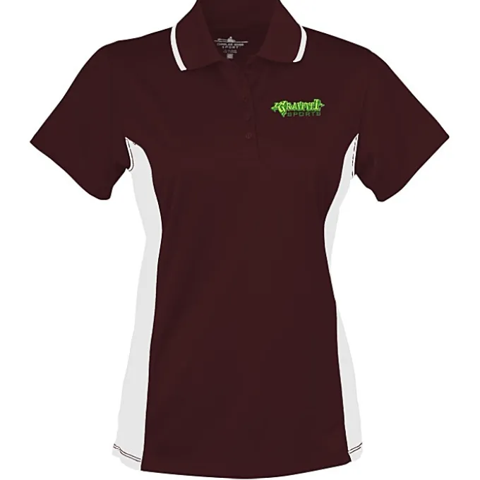Tipped Colorblock Wicking Polo - Ladies' - Embroidered
