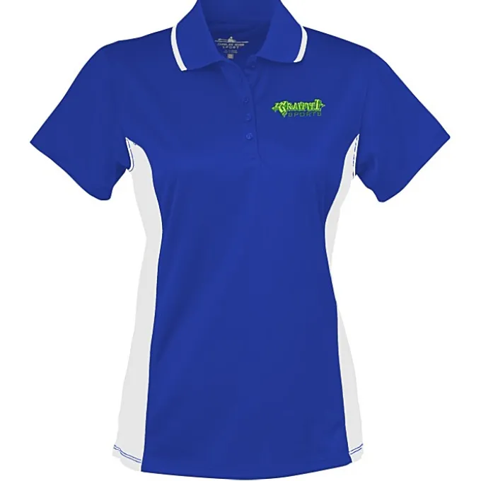 Tipped Colorblock Wicking Polo - Ladies' - Embroidered