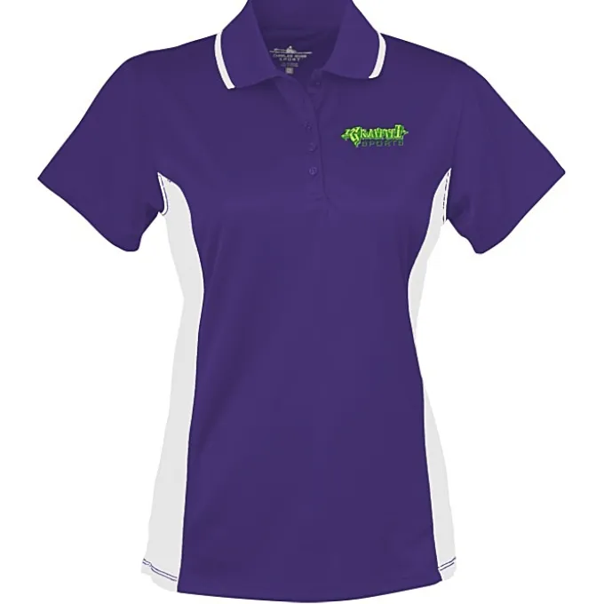Tipped Colorblock Wicking Polo - Ladies' - Embroidered
