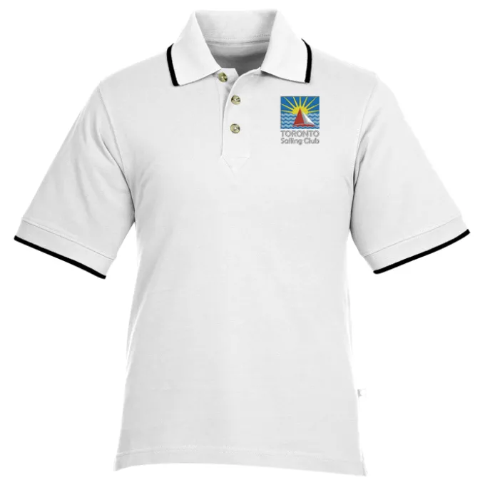 Tipped Combed Cotton Pique Polo - Men's