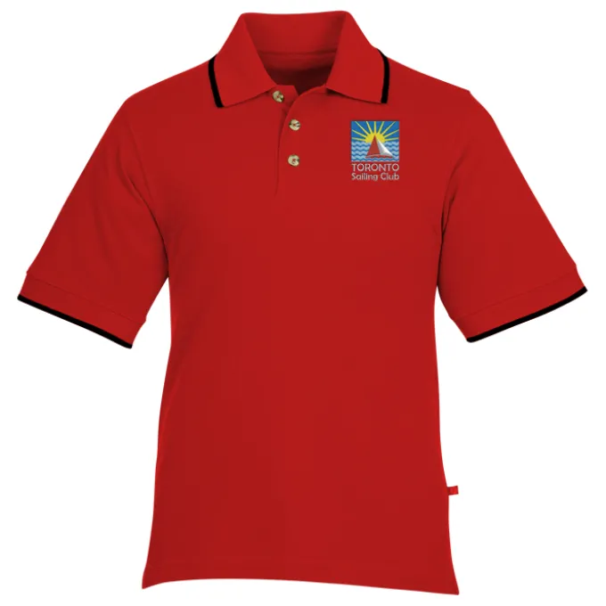 Tipped Combed Cotton Pique Polo - Men's