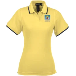 Tipped Combed Cotton Pique Polo - Ladies'