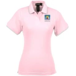 Tipped Combed Cotton Pique Polo - Ladies'