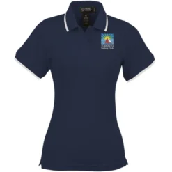 Tipped Combed Cotton Pique Polo - Ladies'