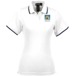 Tipped Combed Cotton Pique Polo - Ladies'