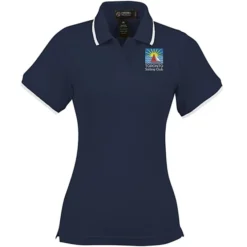 Tipped Combed Cotton Pique Polo - Ladies' - 24 hr