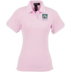 Tipped Combed Cotton Pique Polo - Ladies' - 24 hr