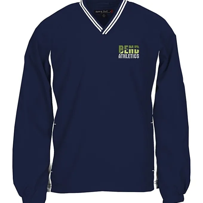 Tipped V-Neck Raglan Sport Windshirt