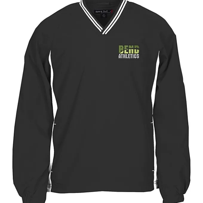 Tipped V-Neck Raglan Sport Windshirt
