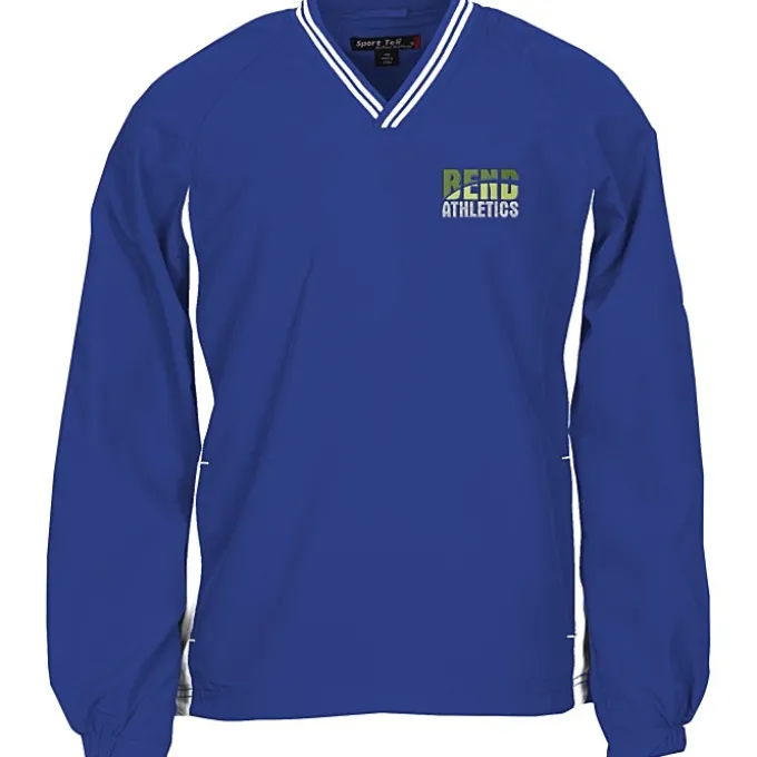 Tipped V-Neck Raglan Sport Windshirt