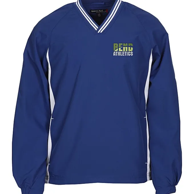 Tipped V-Neck Raglan Sport Windshirt