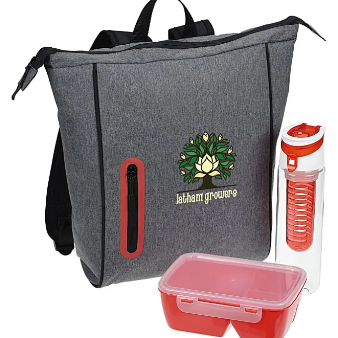 To Go Oval Zipper Lunch Set